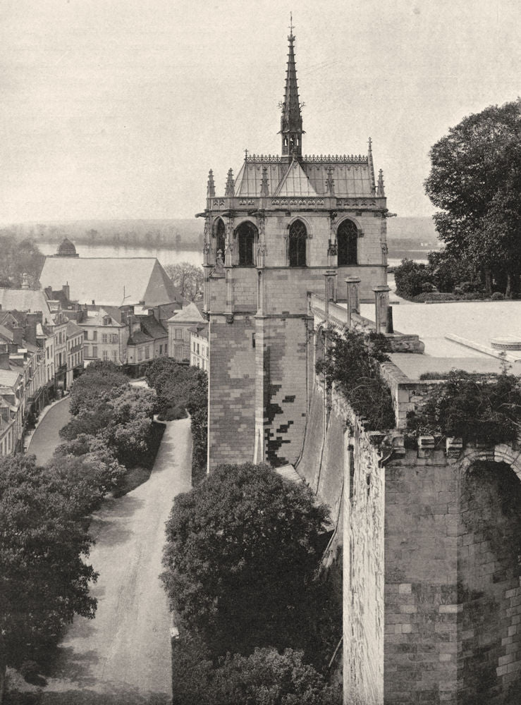 INDRE-ET-LOIRE. Chapelle Saint-Hubert, à Amboise 1903 old antique print